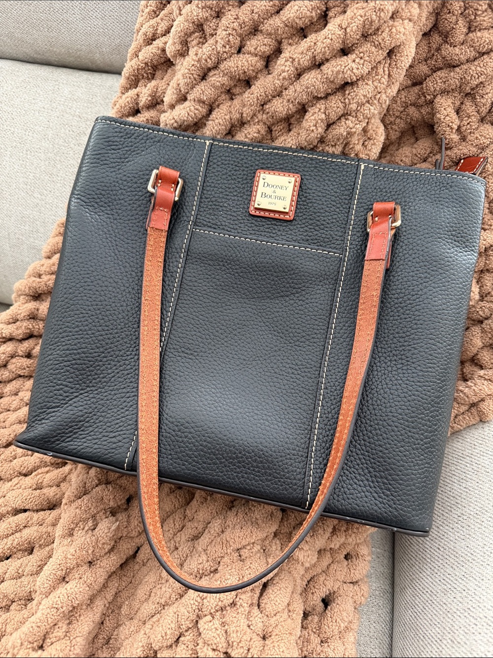 Dooney & Bourke Black Pebbled Small Lexington